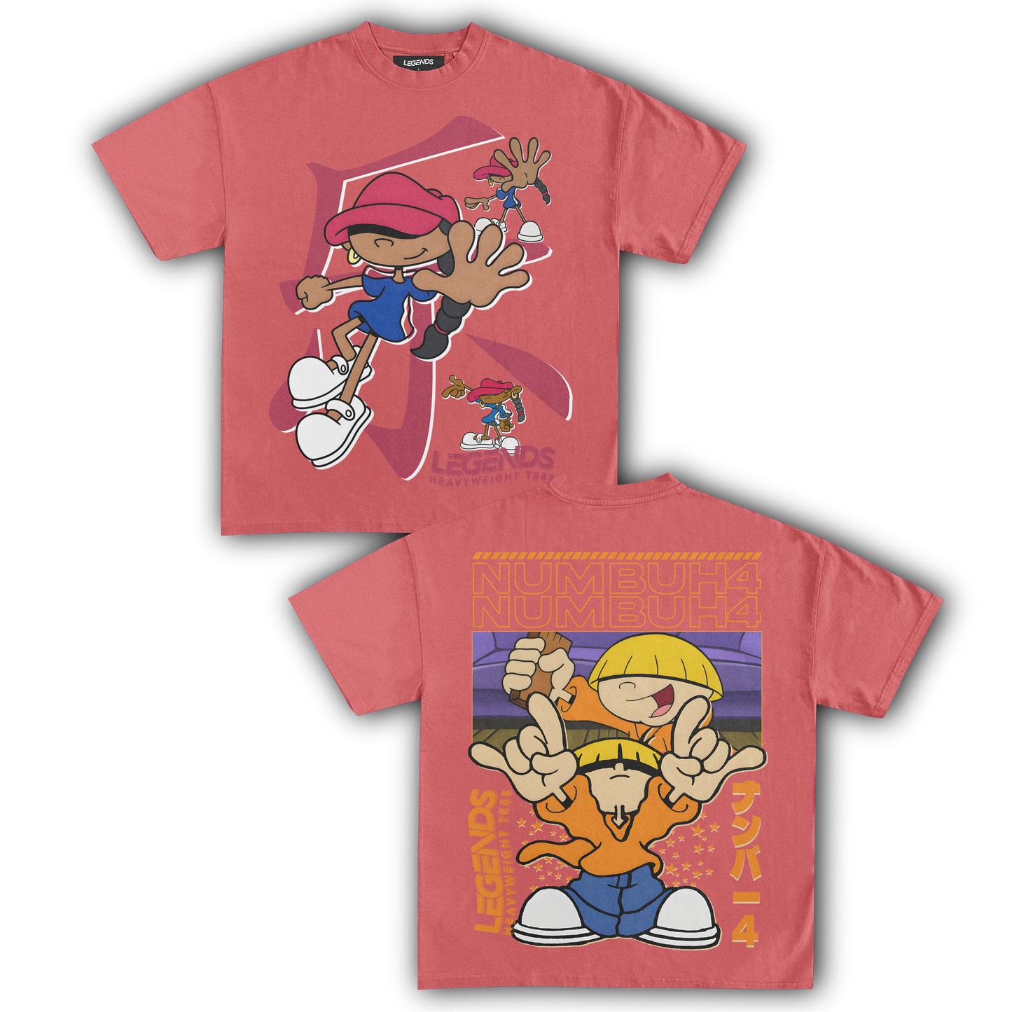 KIDS NEXT DOOR - NUMBER 5 & 4 TEE (DOUBLE SIDED)