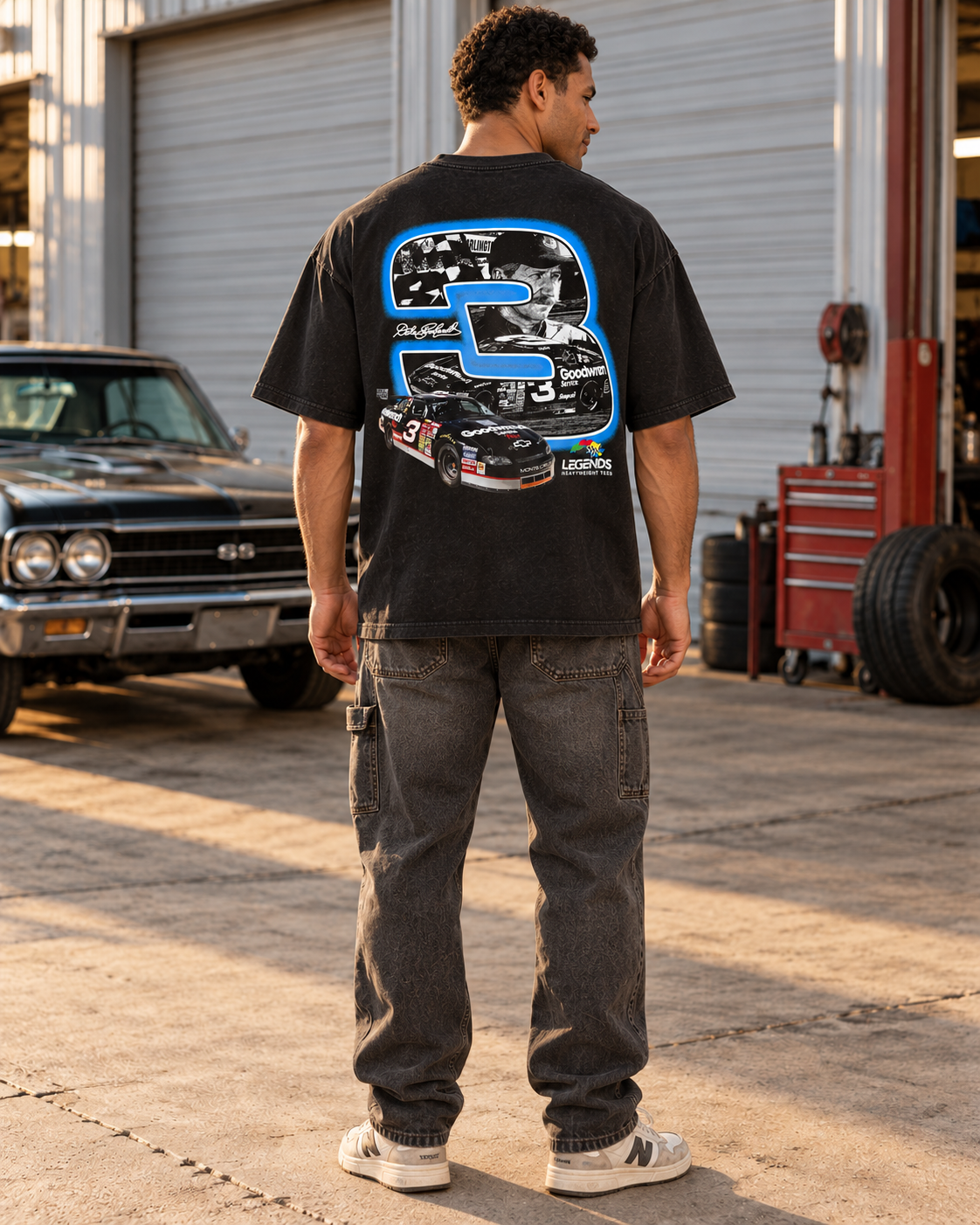DALE EARNHARDT BIG 3 TEE (Double Sided)