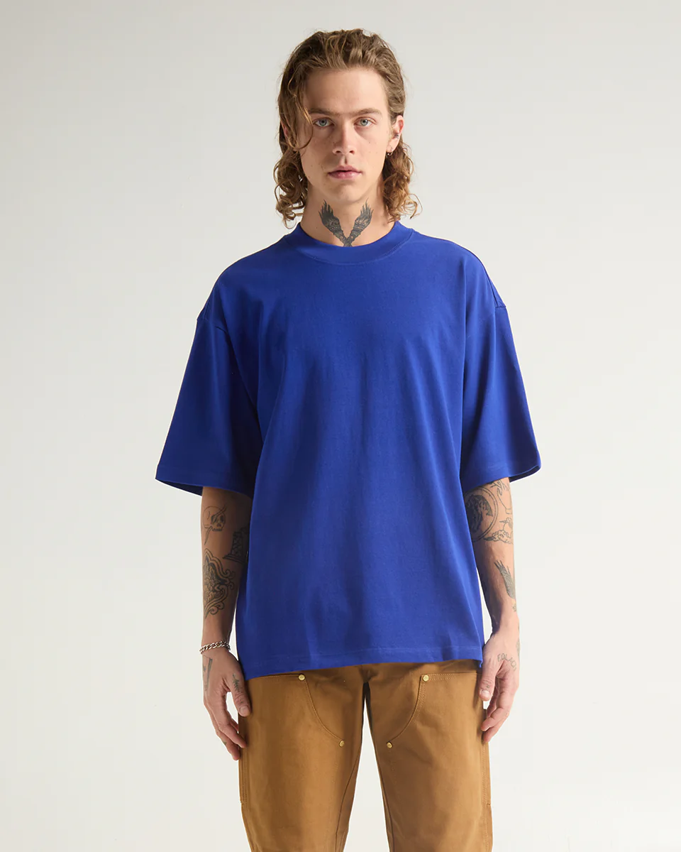 9.0 OZ SUPER HEAVYWEIGHT GARMENT DYE TEE (Royal)