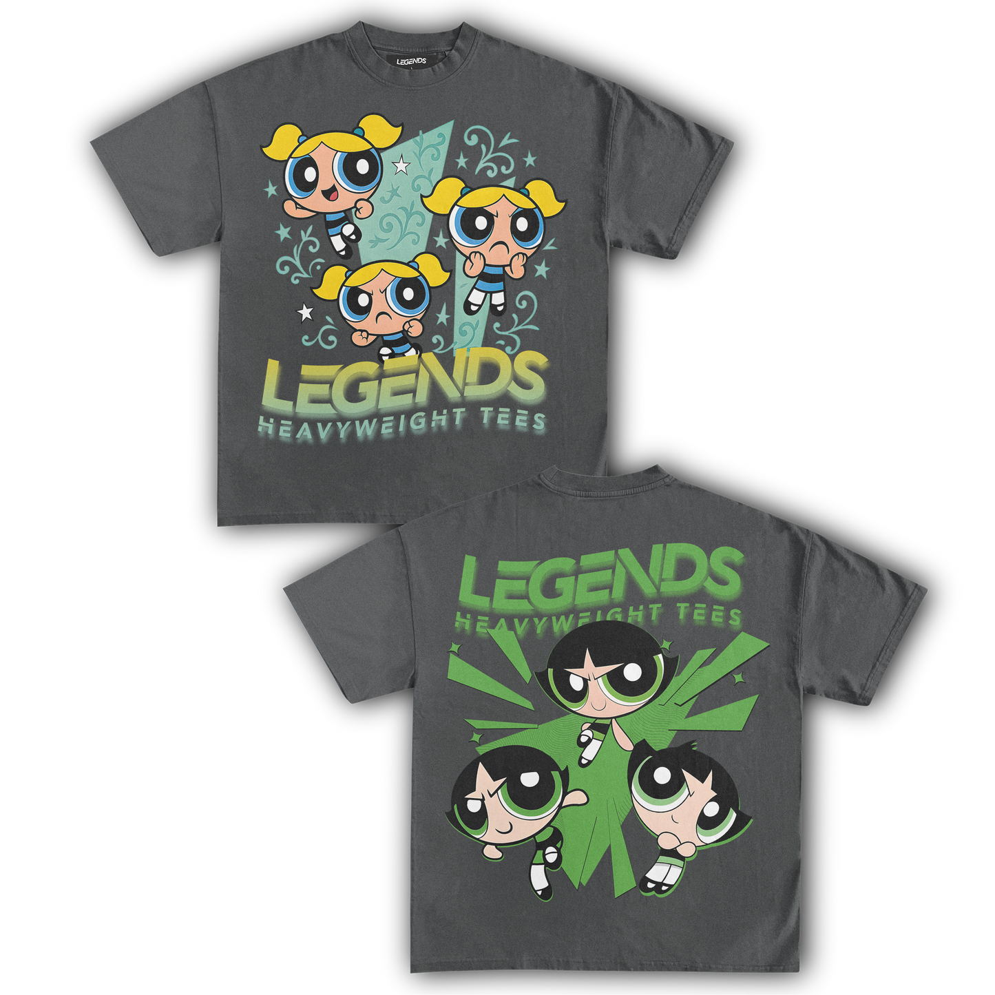 BUBBLES & BUTTERCUP TEE (DOUBLE SIDED)