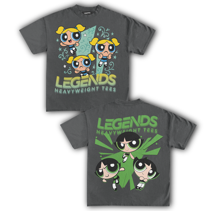 BUBBLES & BUTTERCUP TEE (DOUBLE SIDED)
