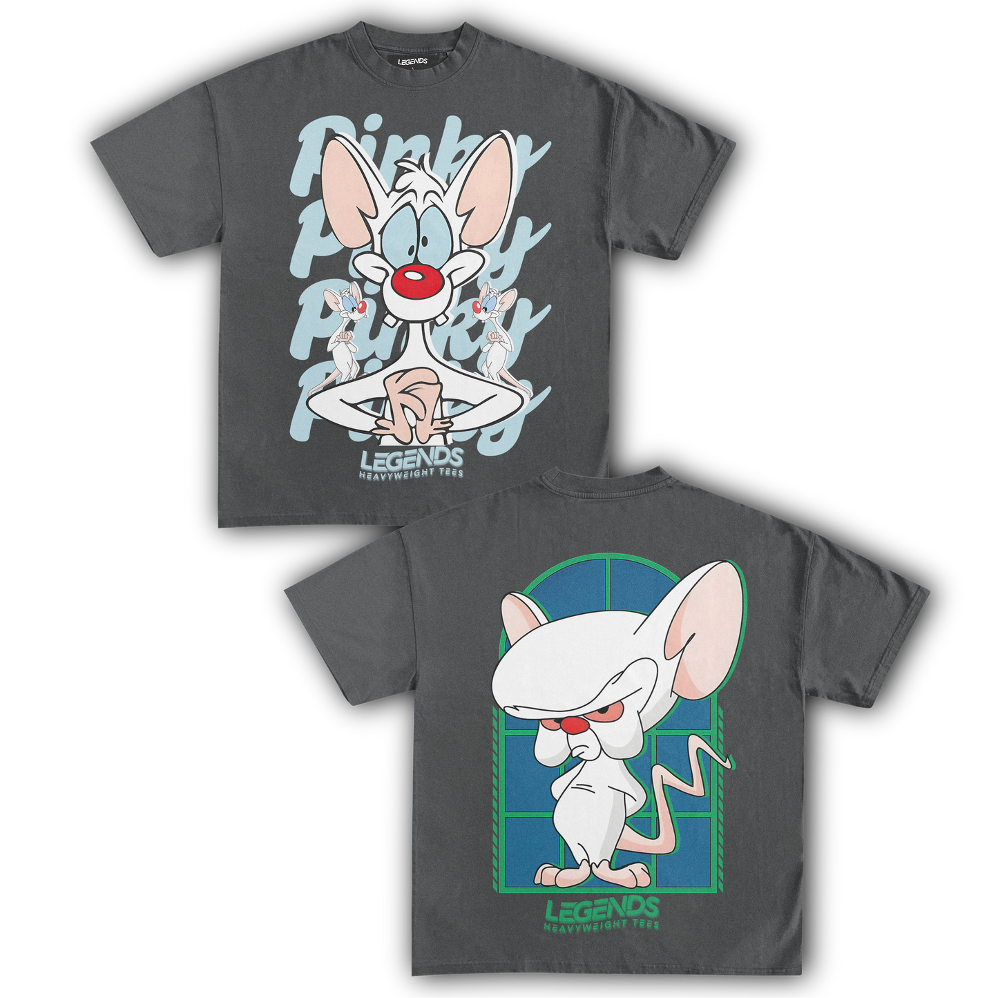 PINKY & THE BRAIN TEE II (DOUBE SIDED)
