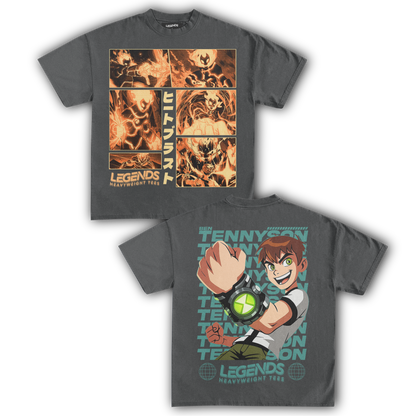 HEATBLAST & BEN TENNYSON TEE (DOUBLE SIDED)