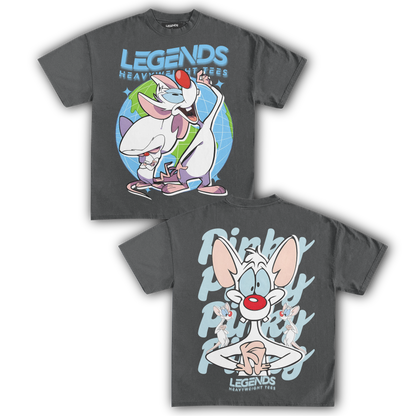 PINKY & THE BRAIN TEE V (DOUBLE SIDED)