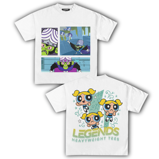 MOJO JOJO & BUBBLES TEE (DOUBLE SIDED)