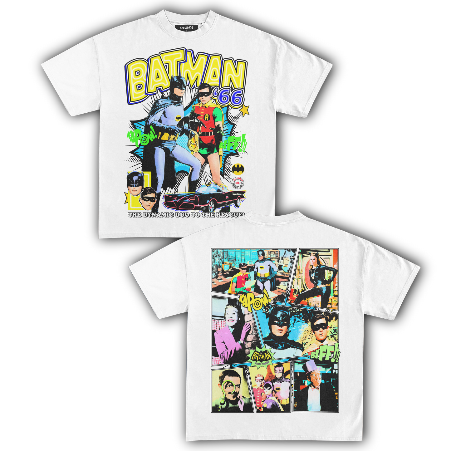 BATMAN & ROBIN 1966 VINTAGE TEE (Double Sided)