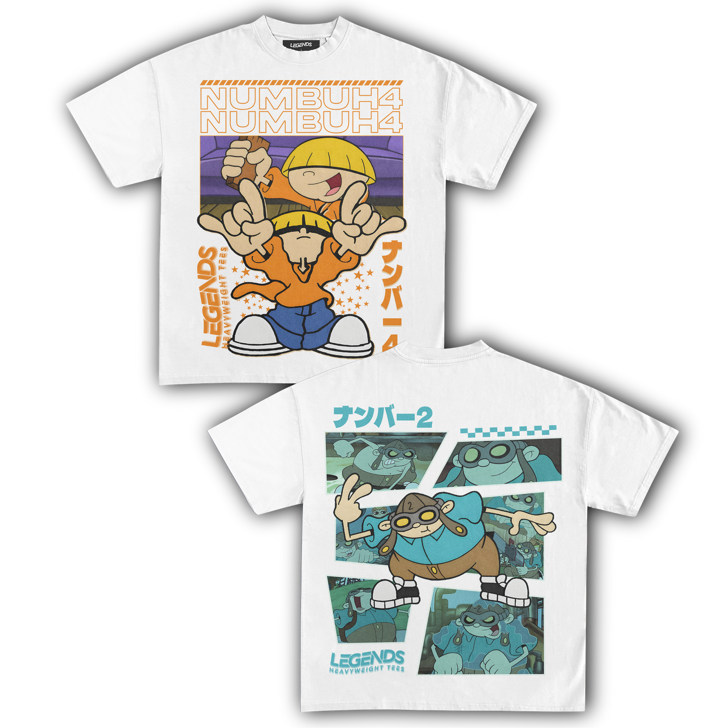 KIDS NEXT DOOR - NUMBER 4 & 2 TEE (DOUBLE SIDED)