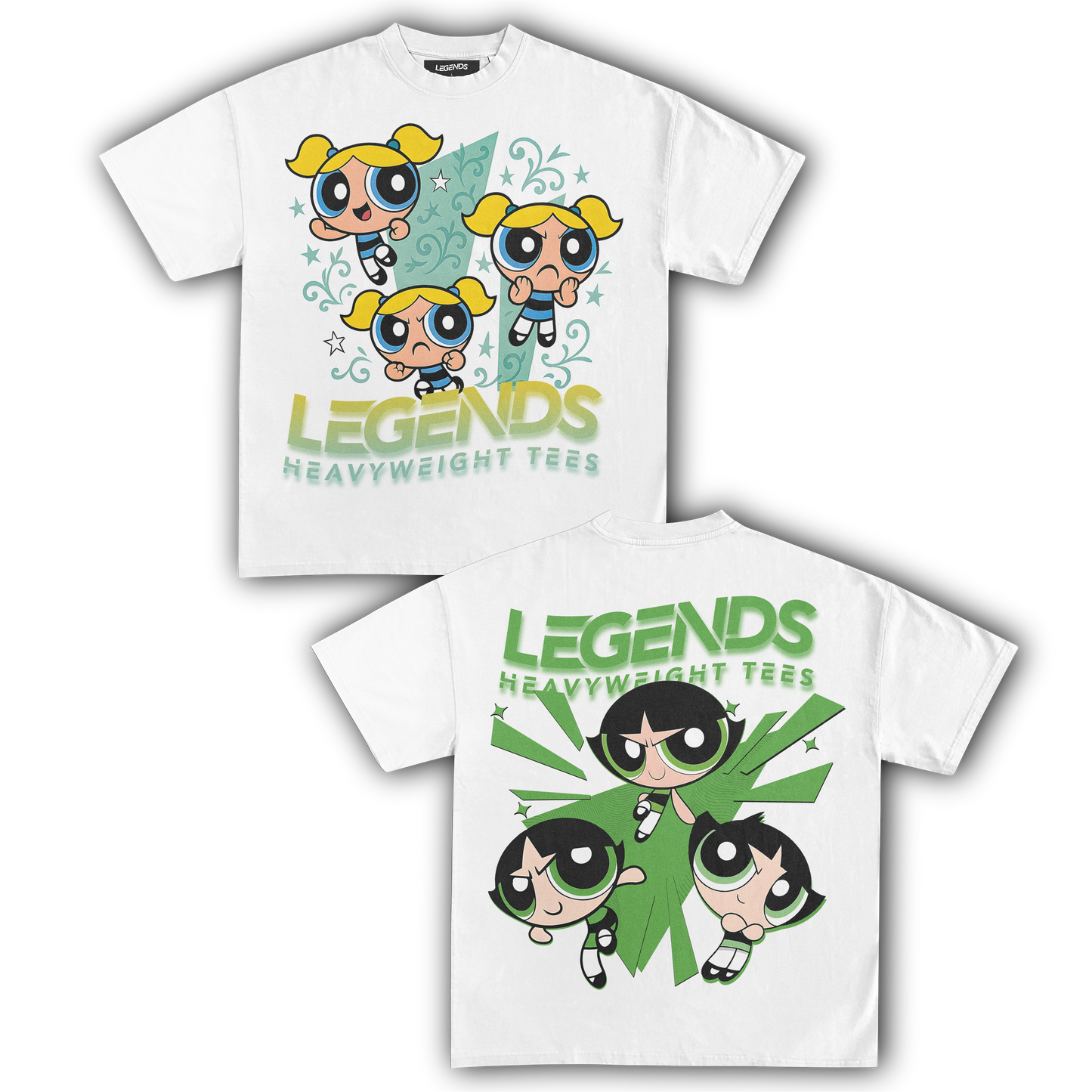 BUBBLES & BUTTERCUP TEE (DOUBLE SIDED)
