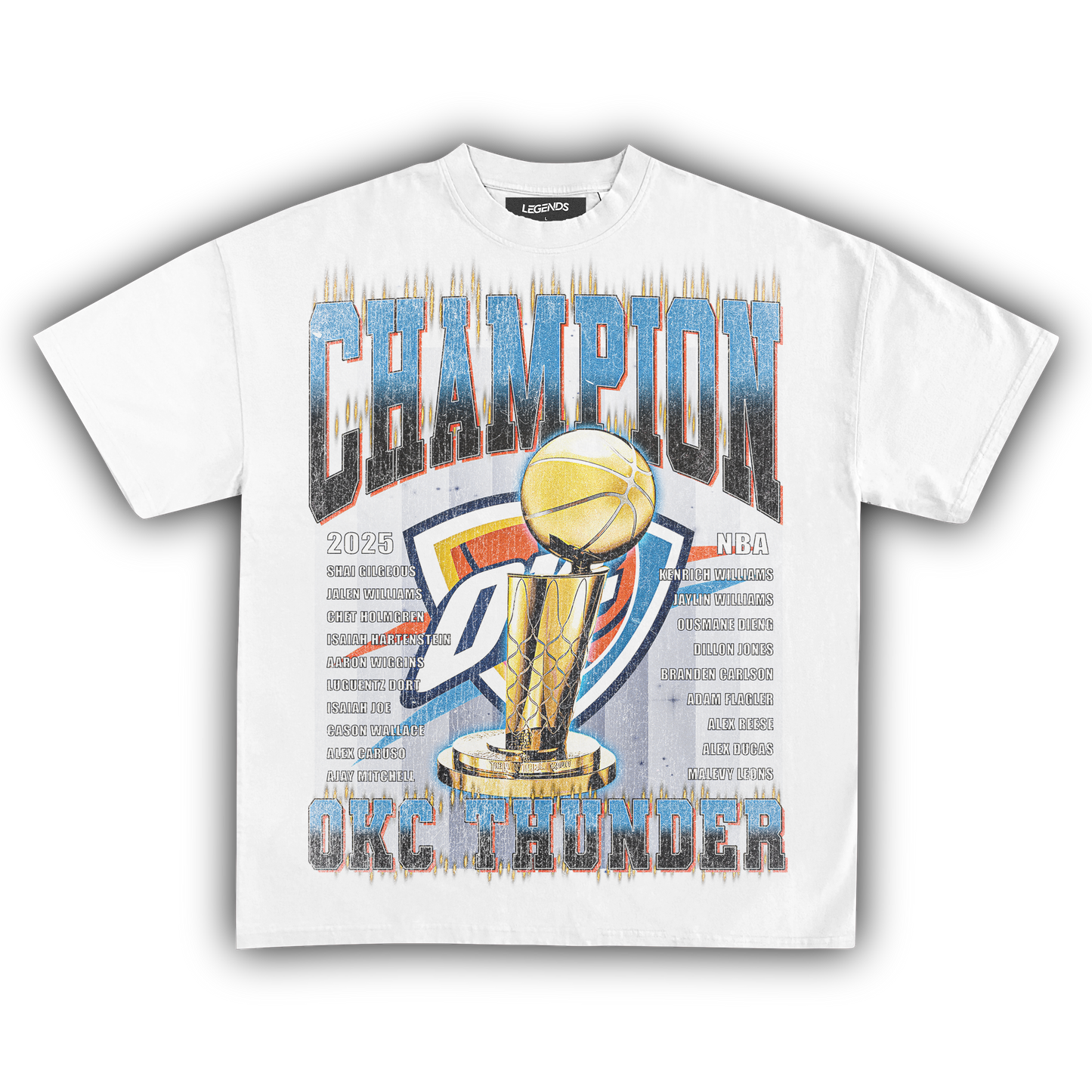 OKLAHOMA CITY THUNDER - CHAMPION ROSTER TEE