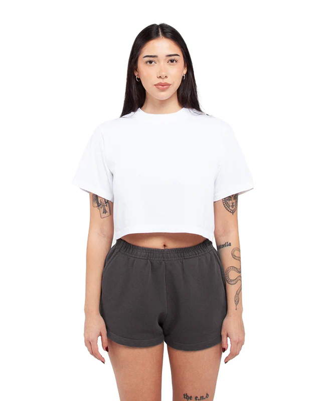 CROP TOP HEAVYWEIGHT TEE (White)