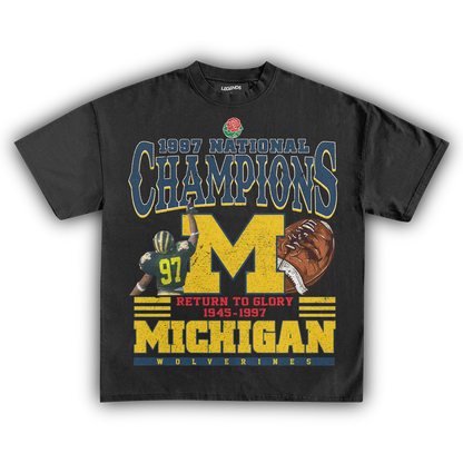 1997 MICHIGAN WOLVERINES NATIONAL CHAMPIONS TEE