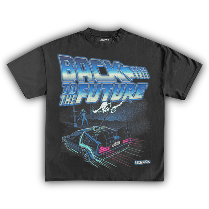 BACK TO THE FUTURE LIGHTNING STRIKE DELOREAN TEE