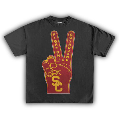 FIGHT ON! GO TROJANS! VINTAGE TEE