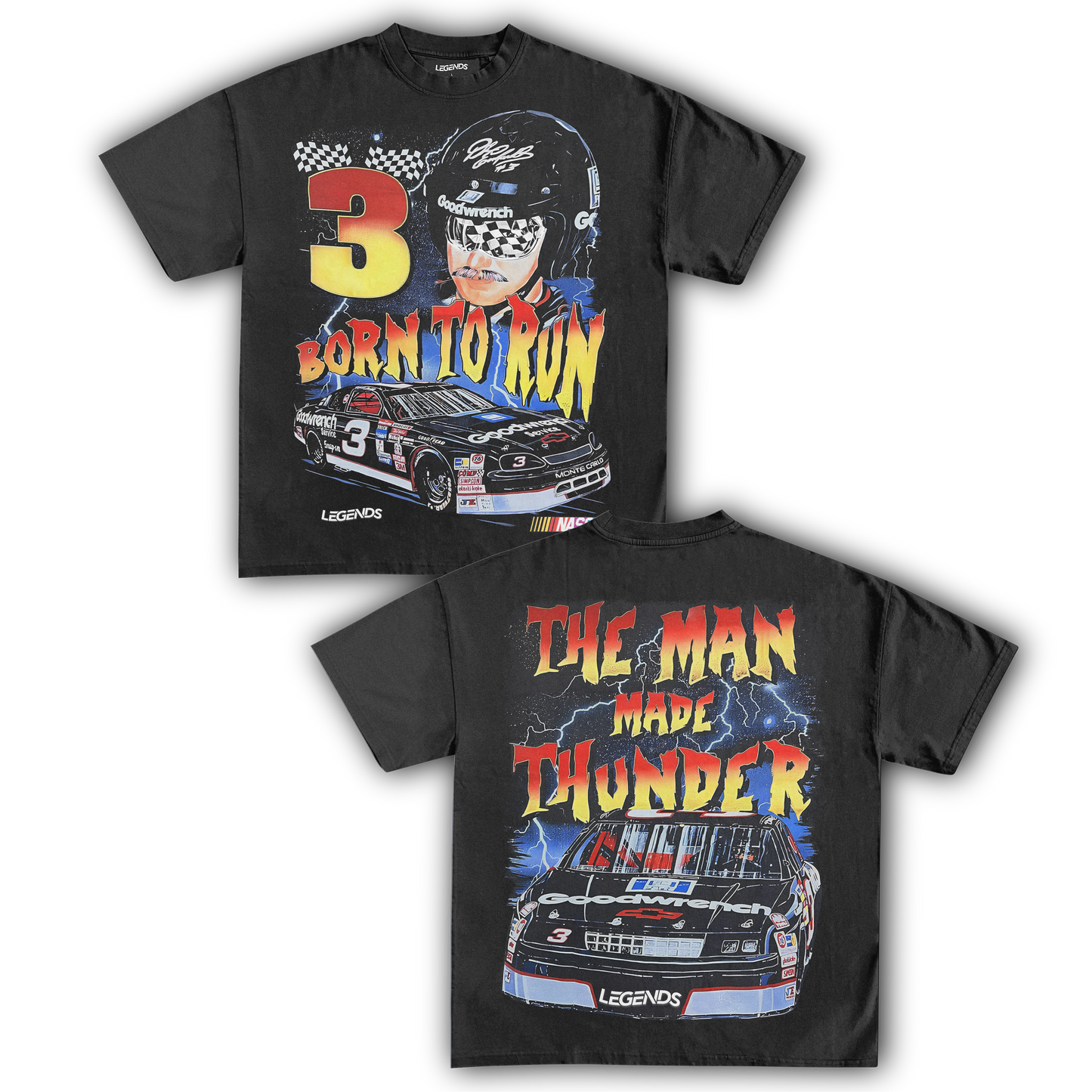 DALE EARNHARDT BORN TO RUN TEE (Double Sided)