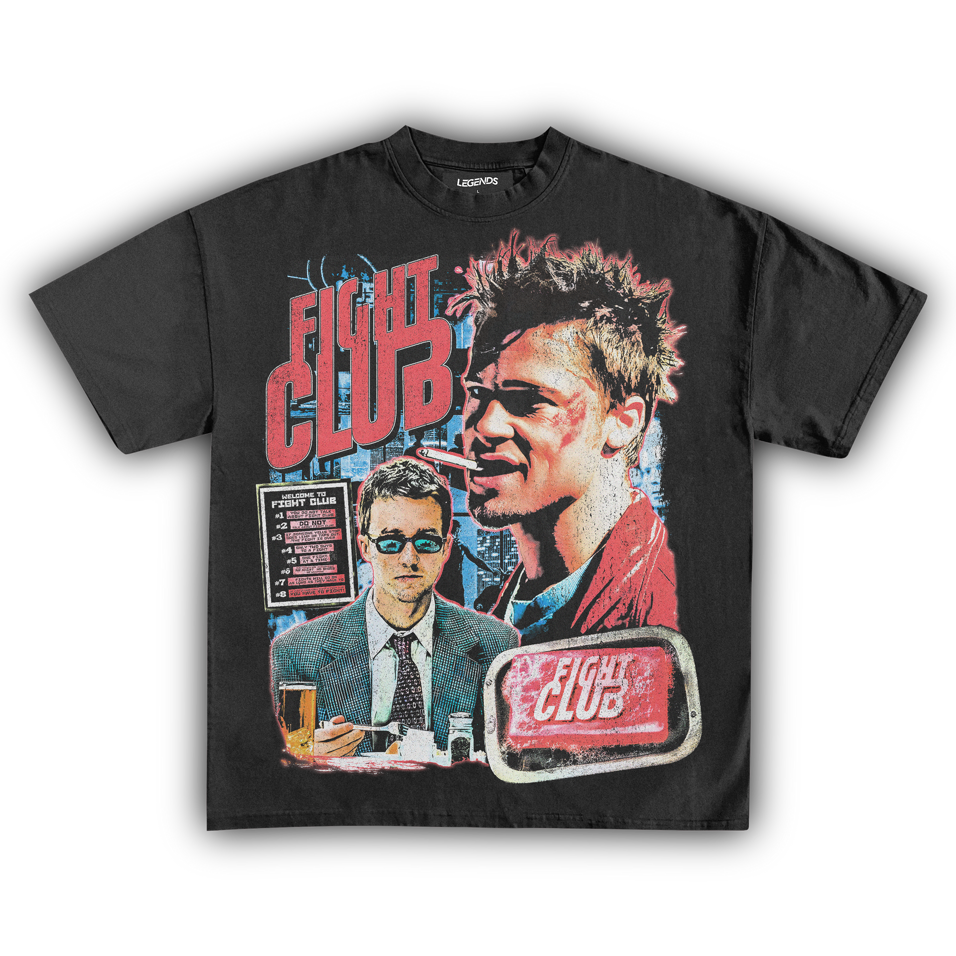 GDC×Fight Club Tee L Fight Club Tee » Movies » Vintage Heavyweight T-Shirt – Legends