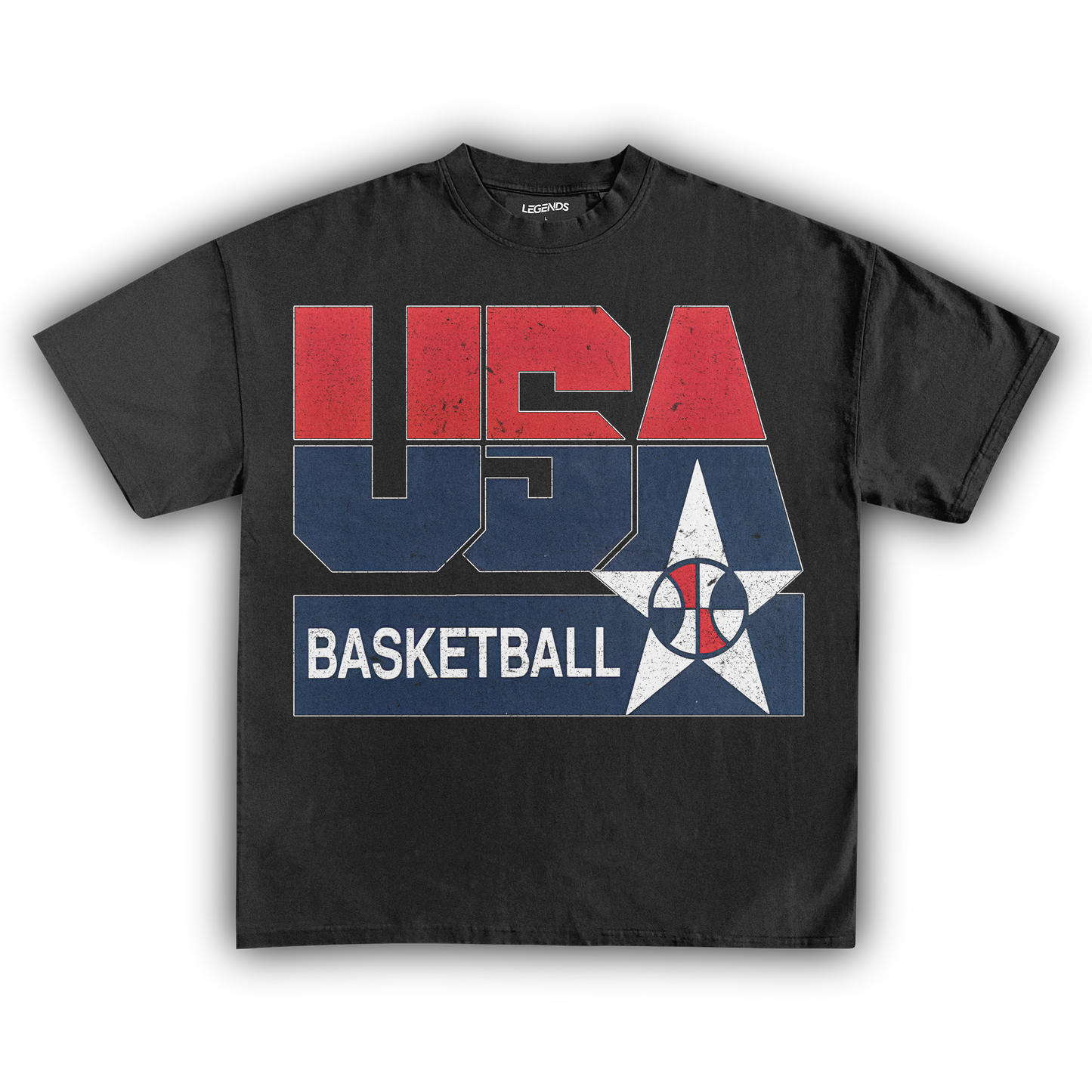 USA BASKETBALL VINTAGE TEE