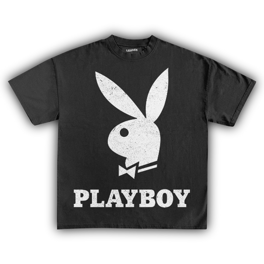 PLAYBOY BUNNY TEE (White Print)