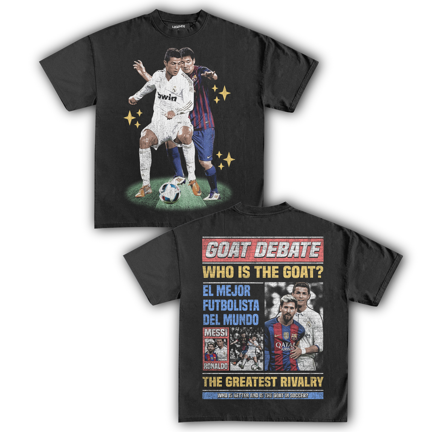 RONALDO VS. MESSI RIVALRY TEE (Double Sided)