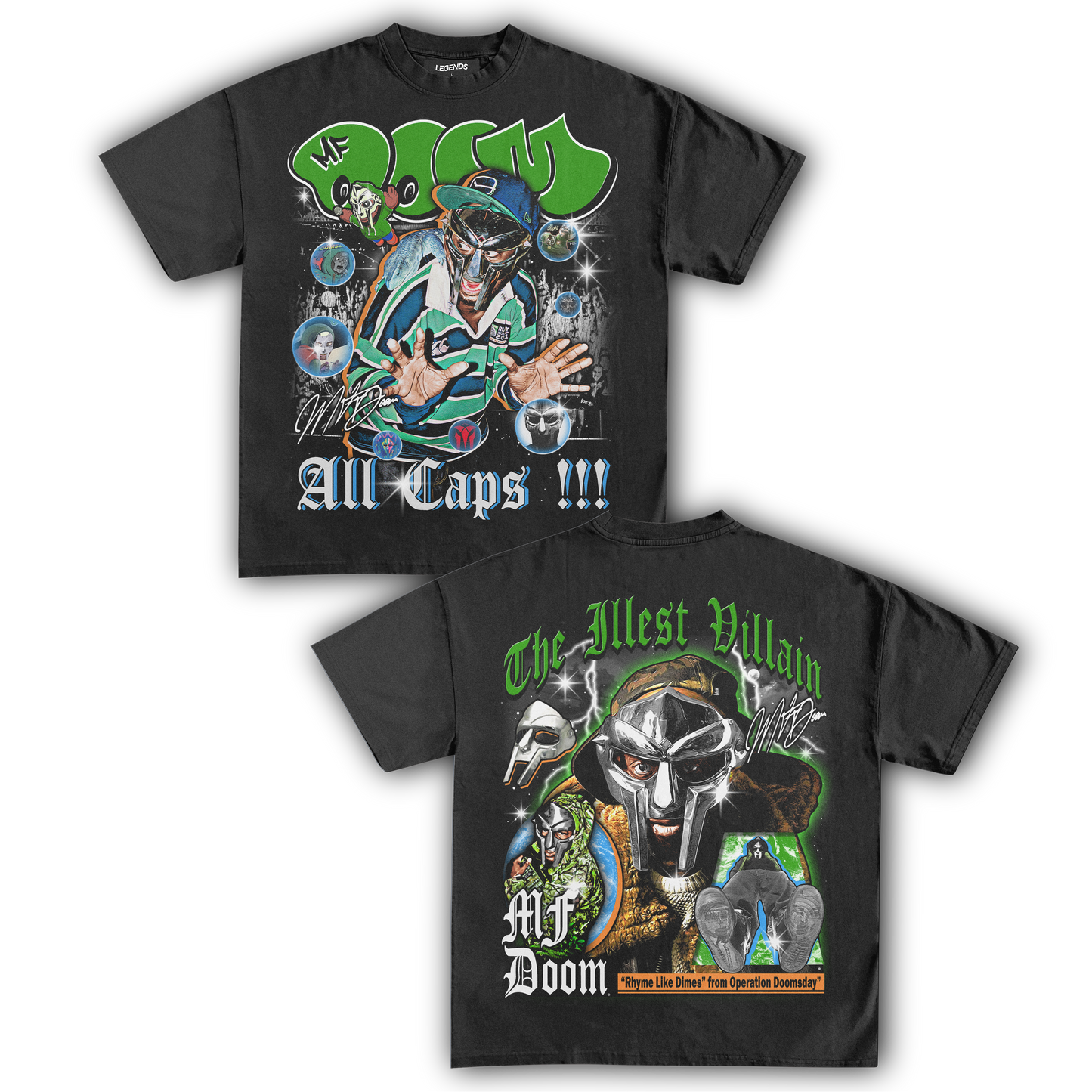 MF DOOM THE ILLEST VILLAIN TEE (Double Sided)