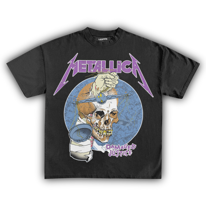 Metallica Tee Damaged Justice Vintage Heavyweight T Shirt Legends Heavyweight Tees