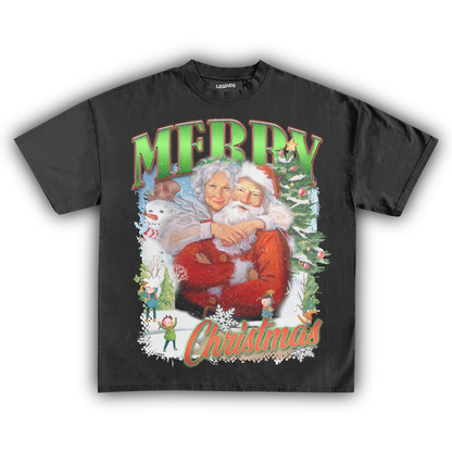 MERRY CHRISTMAS SANTA CLAUS VINTAGE TEE