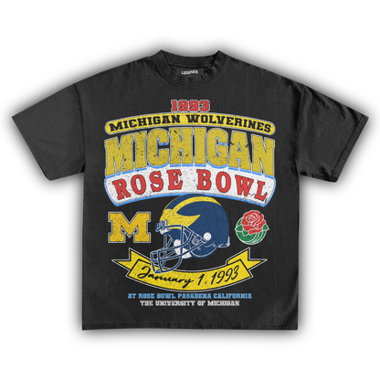 1993 MICHIGAN WOLVERINES ROSE BOWL VINTAGE TEE