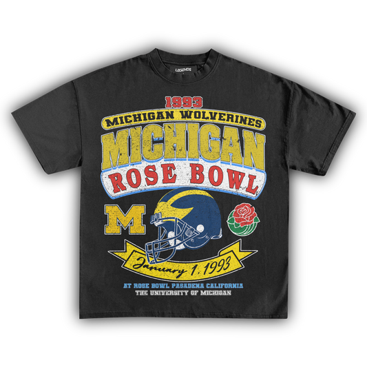 1993 MICHIGAN WOLVERINES ROSE BOWL VINTAGE TEE