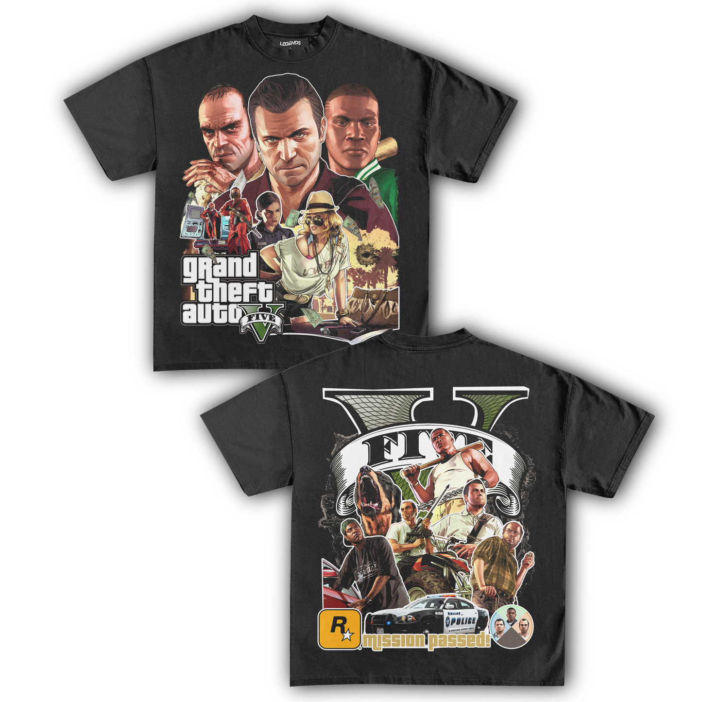 GRAND THEFT AUTO V TEE (Double Sided)