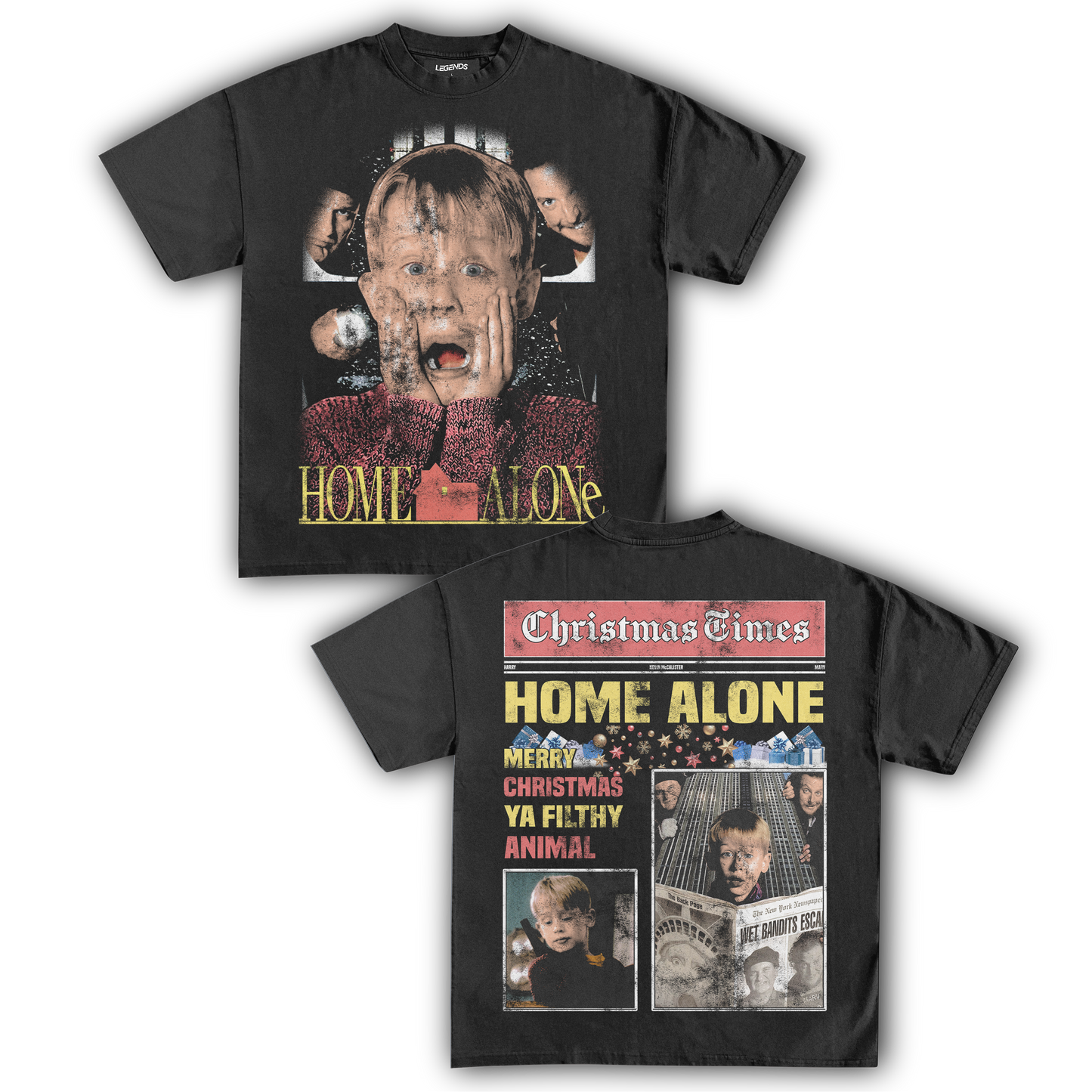 HOME ALONE BREAKING NEWS TEE (Double Sided)