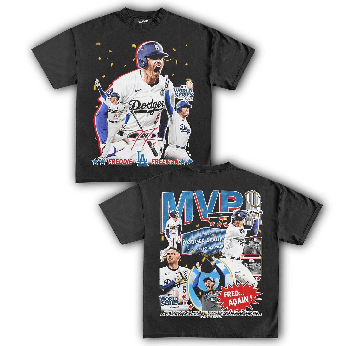 FREDDIE FREEMAN MVP WORLD SERIES CHAMPION TEE (Double Sided)