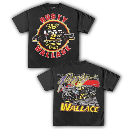 RUSTY WALLACE MILLER GENUINE DRAFT TEE (Double Sided)