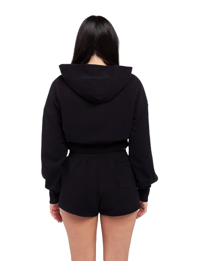 CROP TOP HOODIE (Onyx)