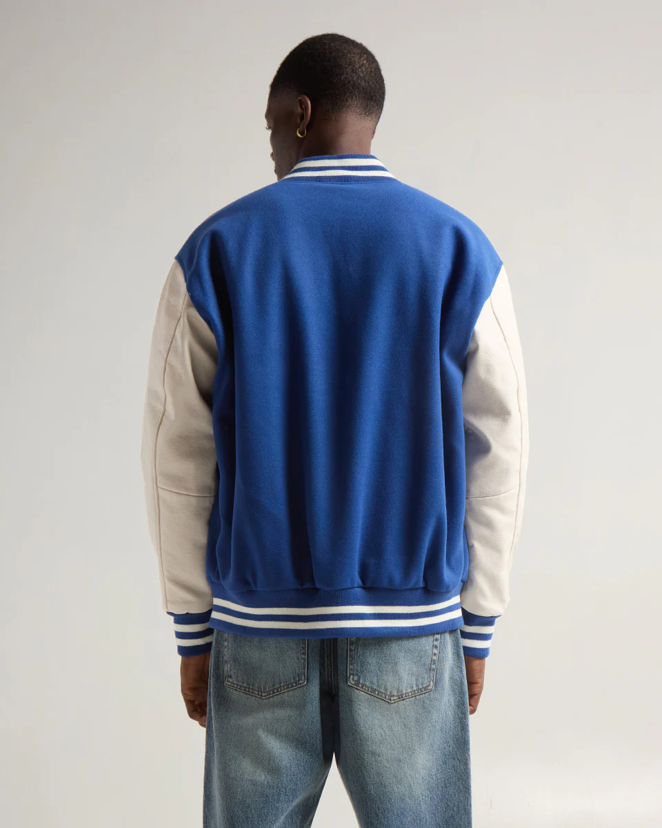 VARSITY LETTERMAN JACKET (Blue x White)