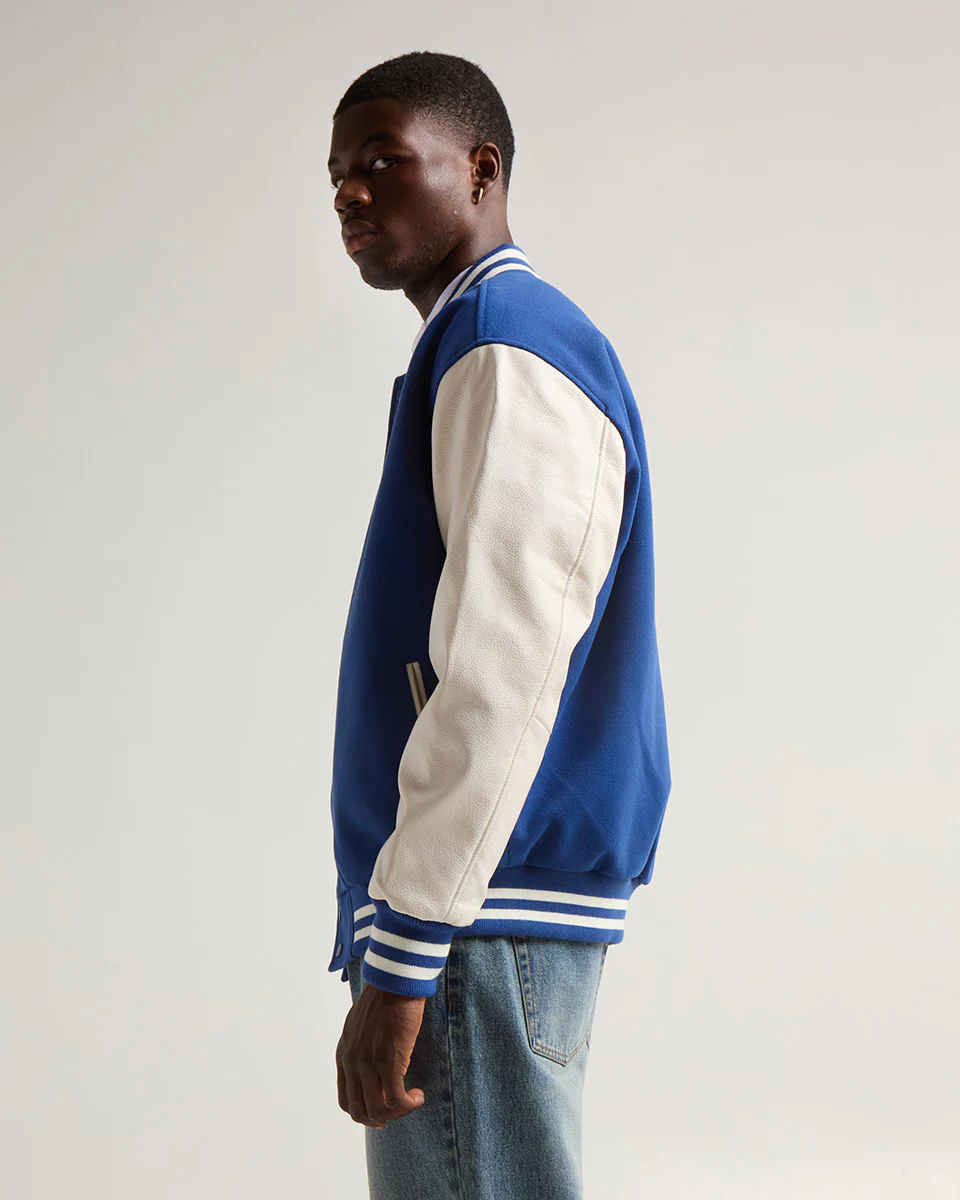 VARSITY LETTERMAN JACKET (Blue x White)