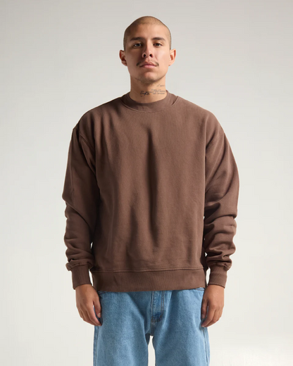 HEAVYWEIGHT GARMENT DYE CREWNECK SWEATER (Vintage Mocha)