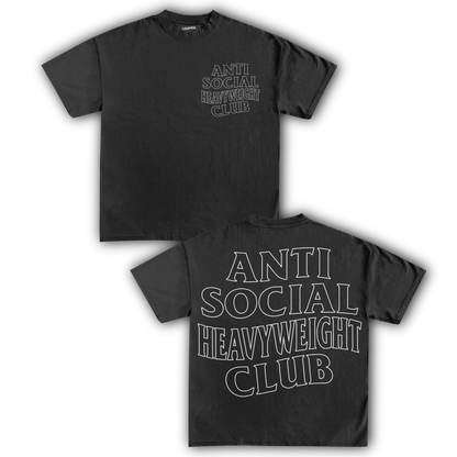 ANTI SOCIAL HEAVYWEIGHT CLUB TEE (BLACK TEXT)