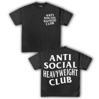 ANTI SOCIAL HEAVYWEIGHT CLUB TEE (WHITE TEXT)