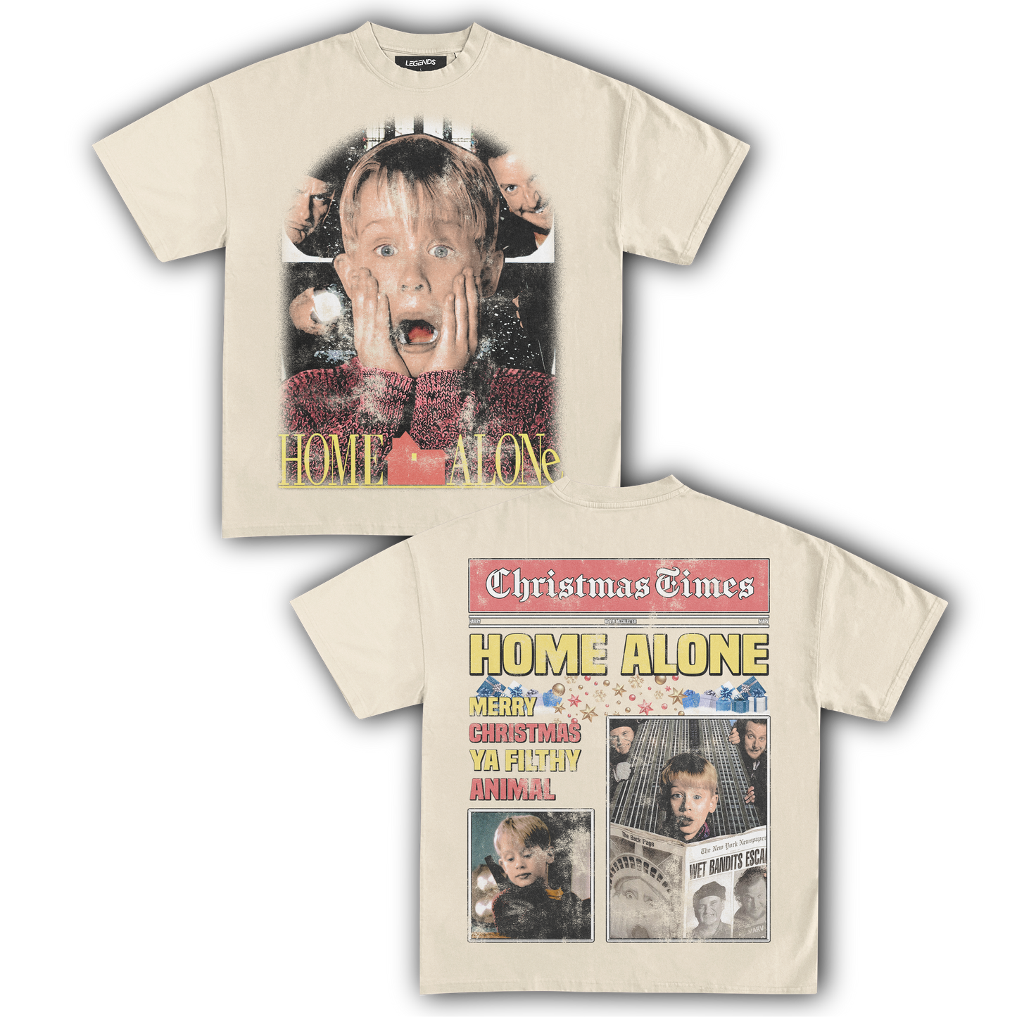 HOME ALONE BREAKING NEWS TEE (Double Sided)