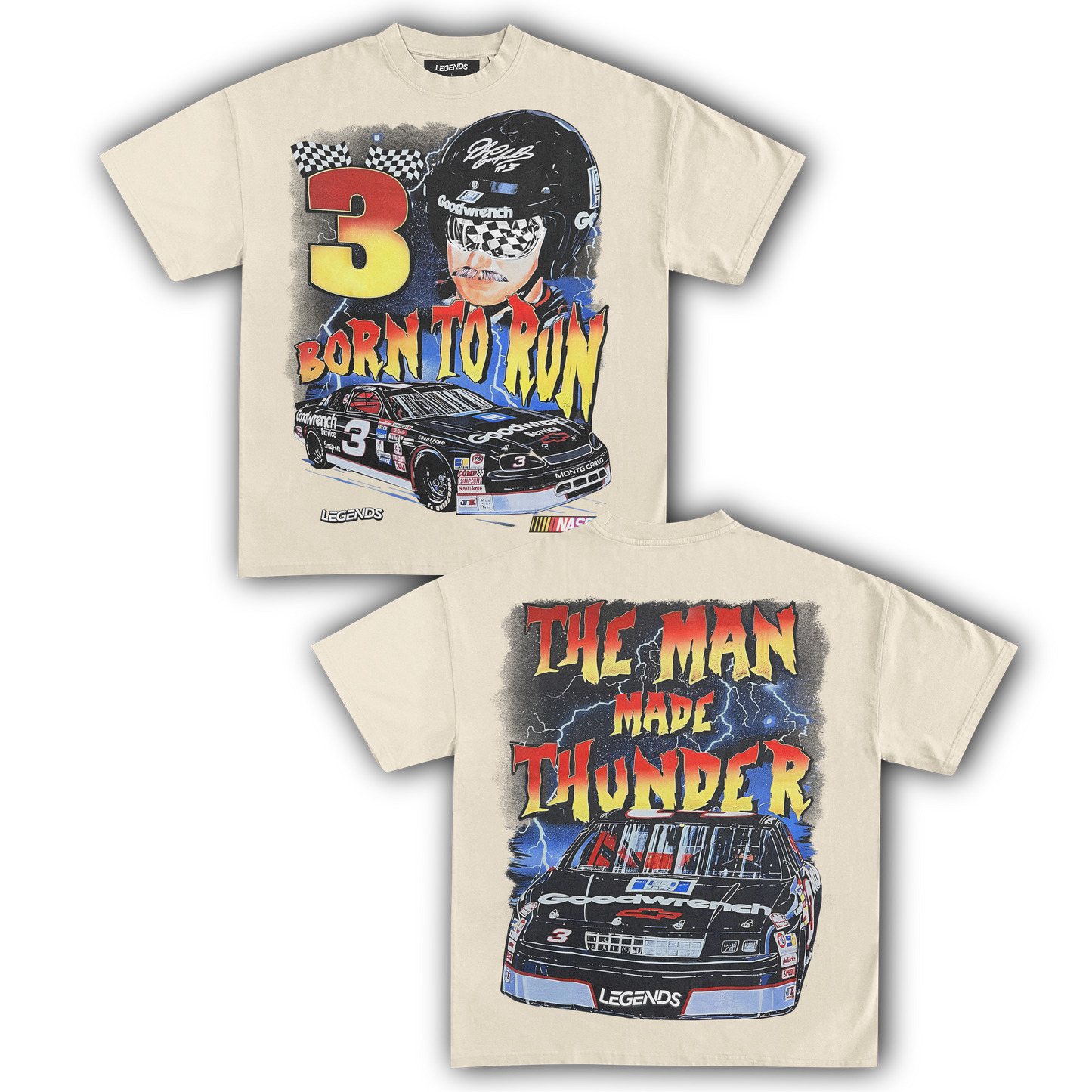 DALE EARNHARDT BORN TO RUN TEE (Double Sided)