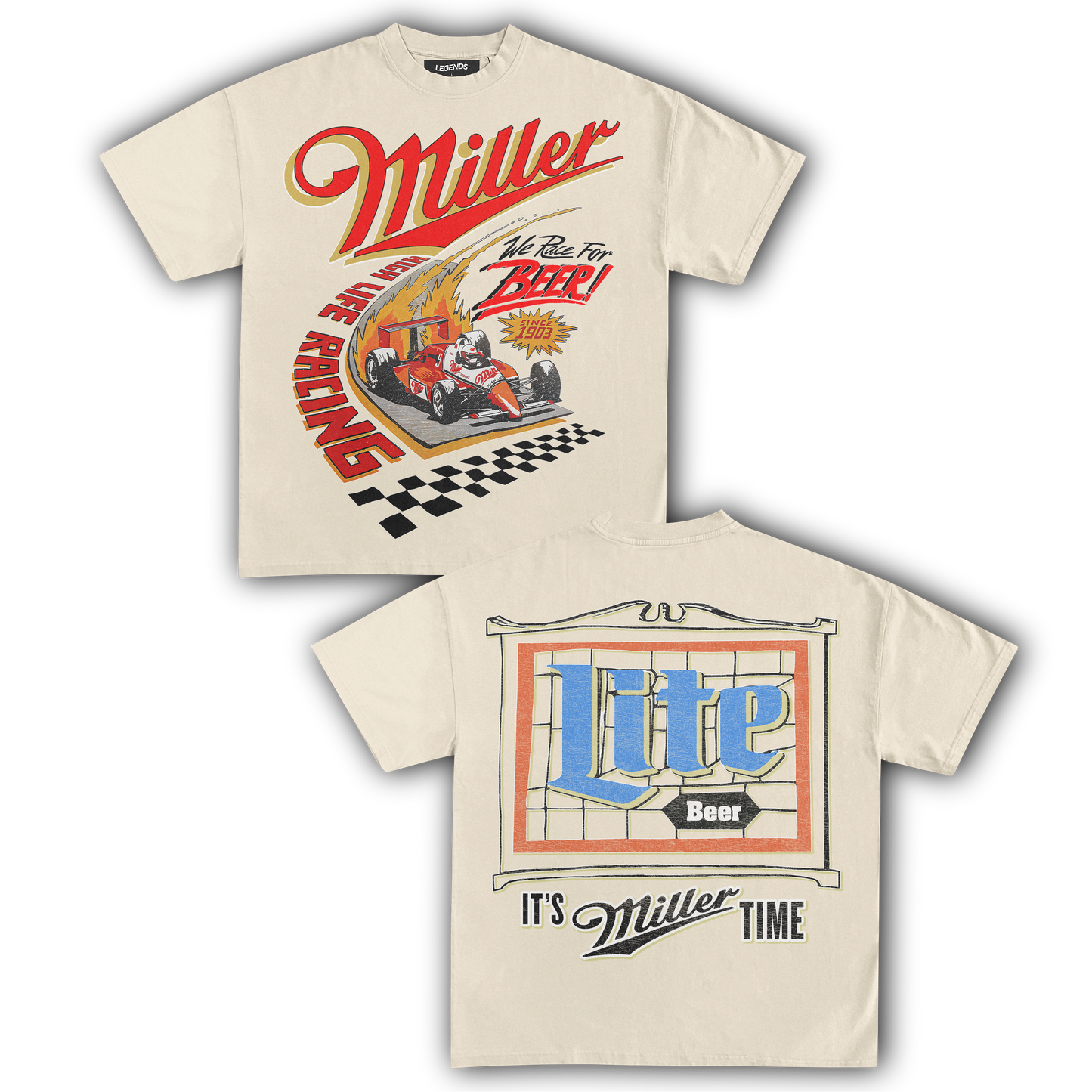 MILLER HIGH LIFE RACING TEE (Double Sided)