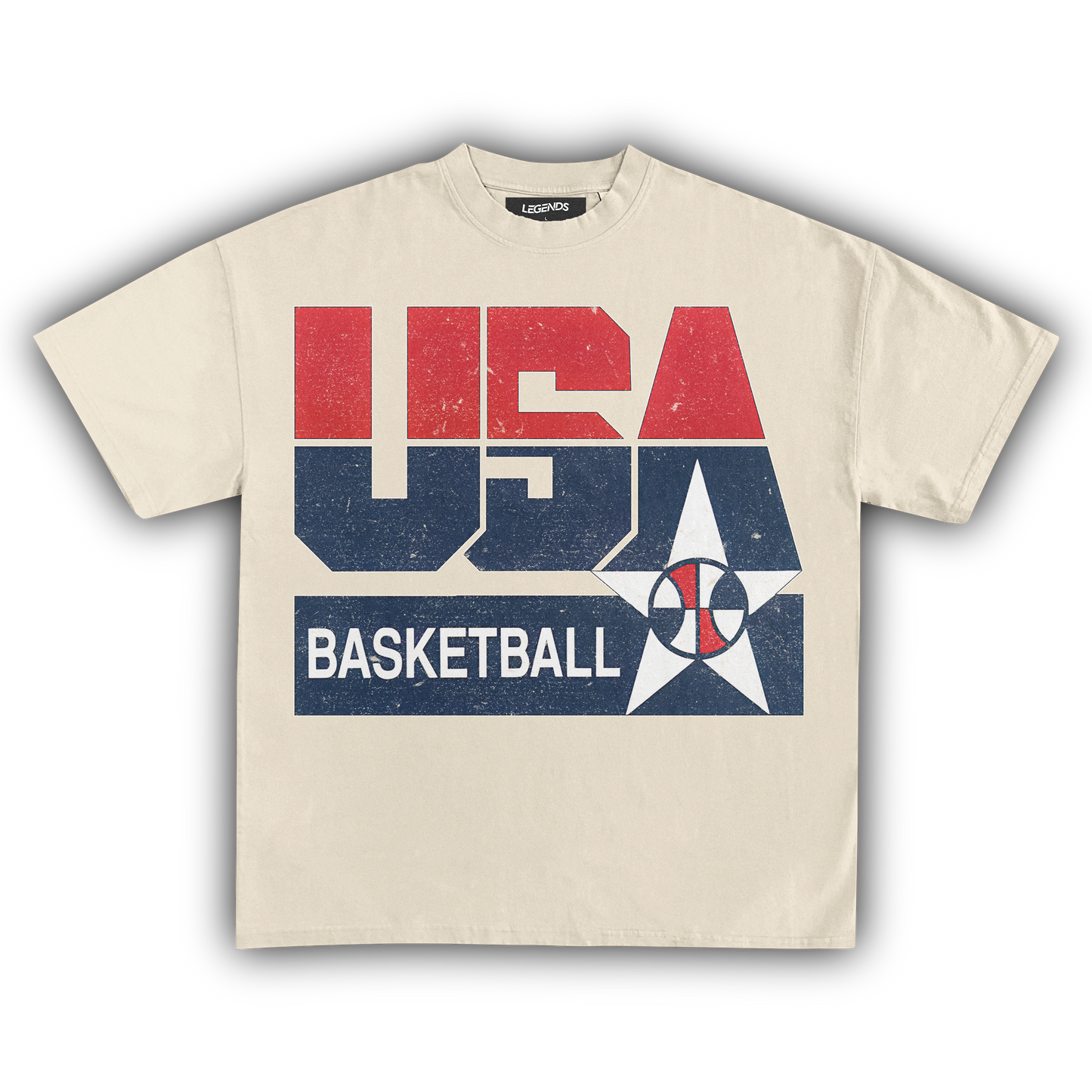 USA BASKETBALL VINTAGE TEE