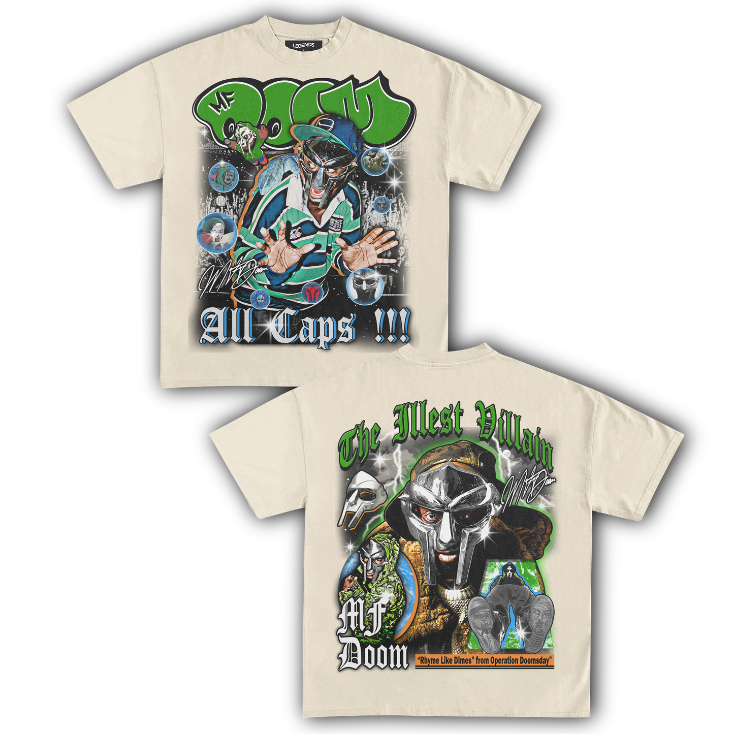 MF DOOM THE ILLEST VILLAIN TEE (Double Sided)