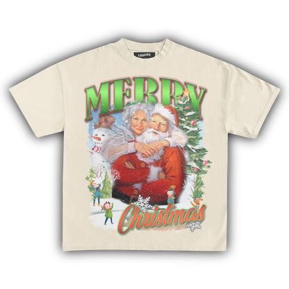 MERRY CHRISTMAS SANTA CLAUS VINTAGE TEE