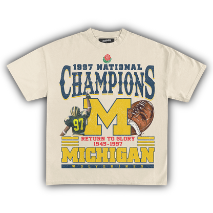 1997 MICHIGAN WOLVERINES NATIONAL CHAMPIONS TEE