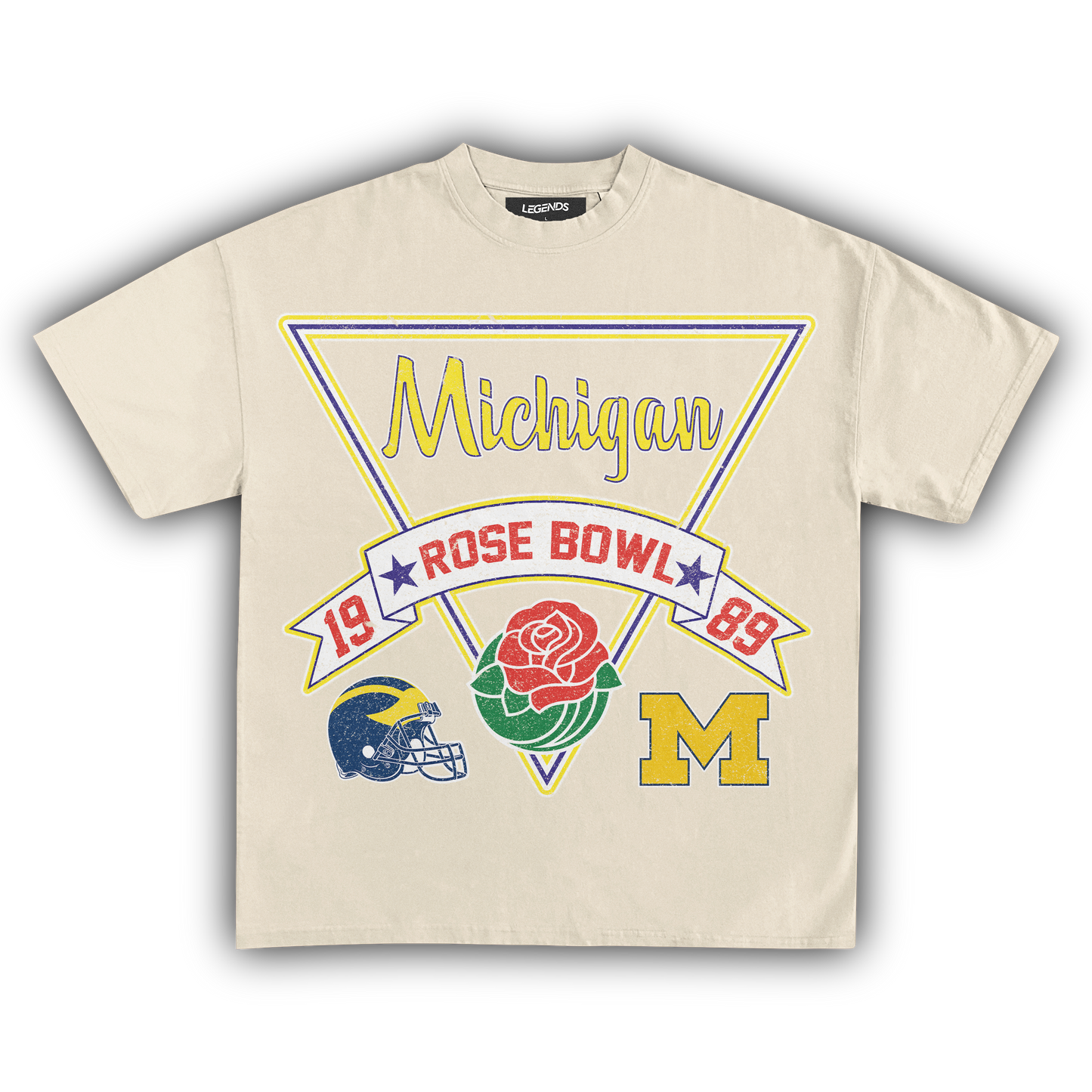 WOLVERINES VINTAGE 1989 ROSE BOWL TEE