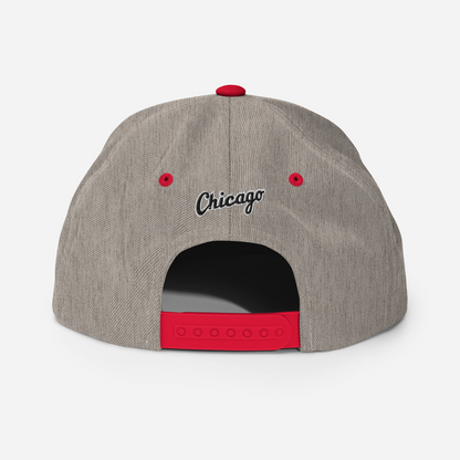 CHICAGO SNAPBACK (HEATHER GREY / RED)