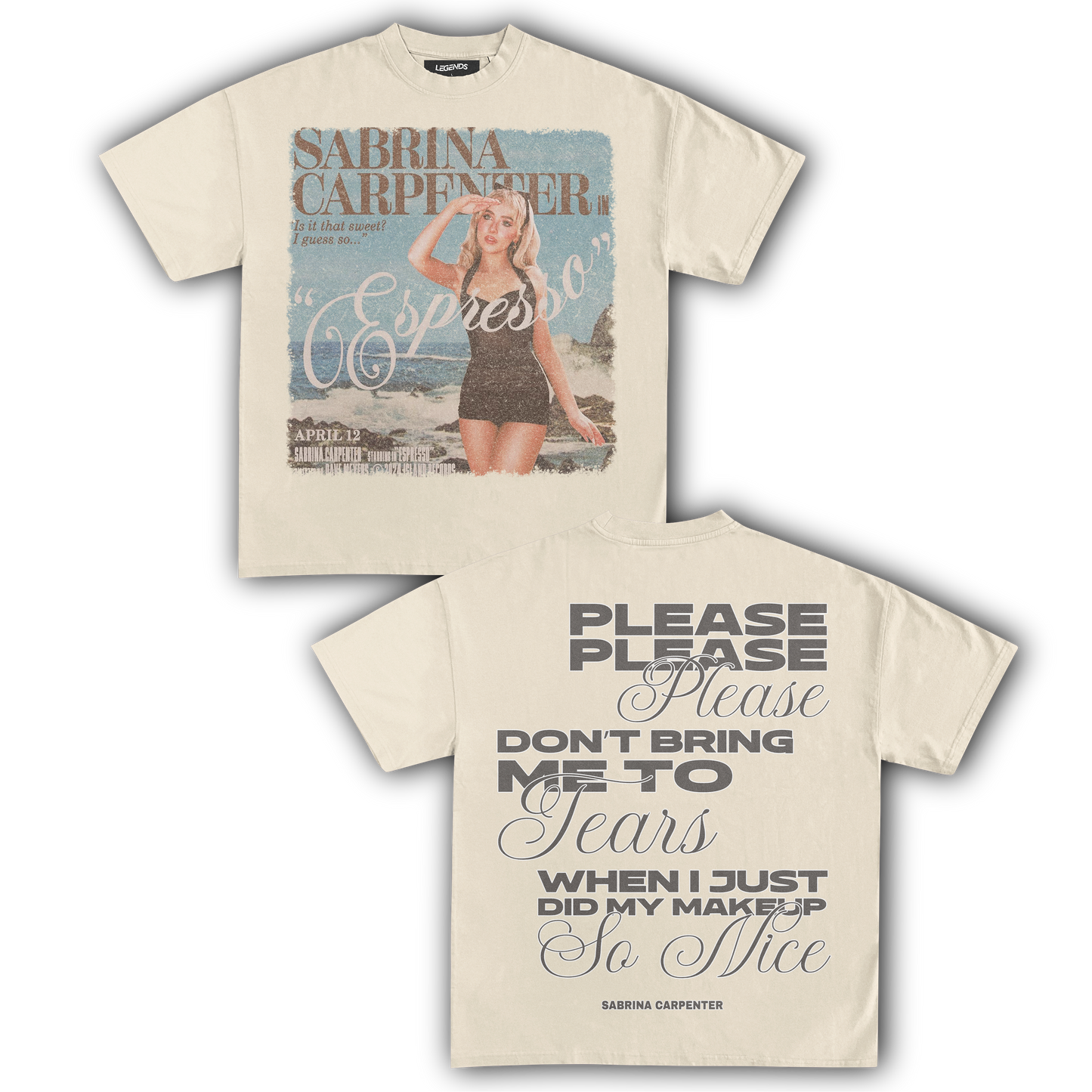 SABRINA CARPENTER PLEASE PLEASE PLEASE TEE (Double Sided)