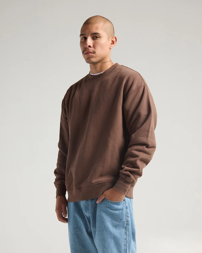 HEAVYWEIGHT GARMENT DYE CREWNECK SWEATER (Vintage Mocha)