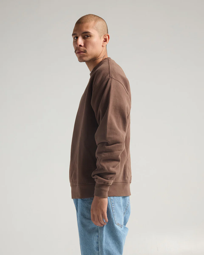 HEAVYWEIGHT GARMENT DYE CREWNECK SWEATER (Vintage Mocha)