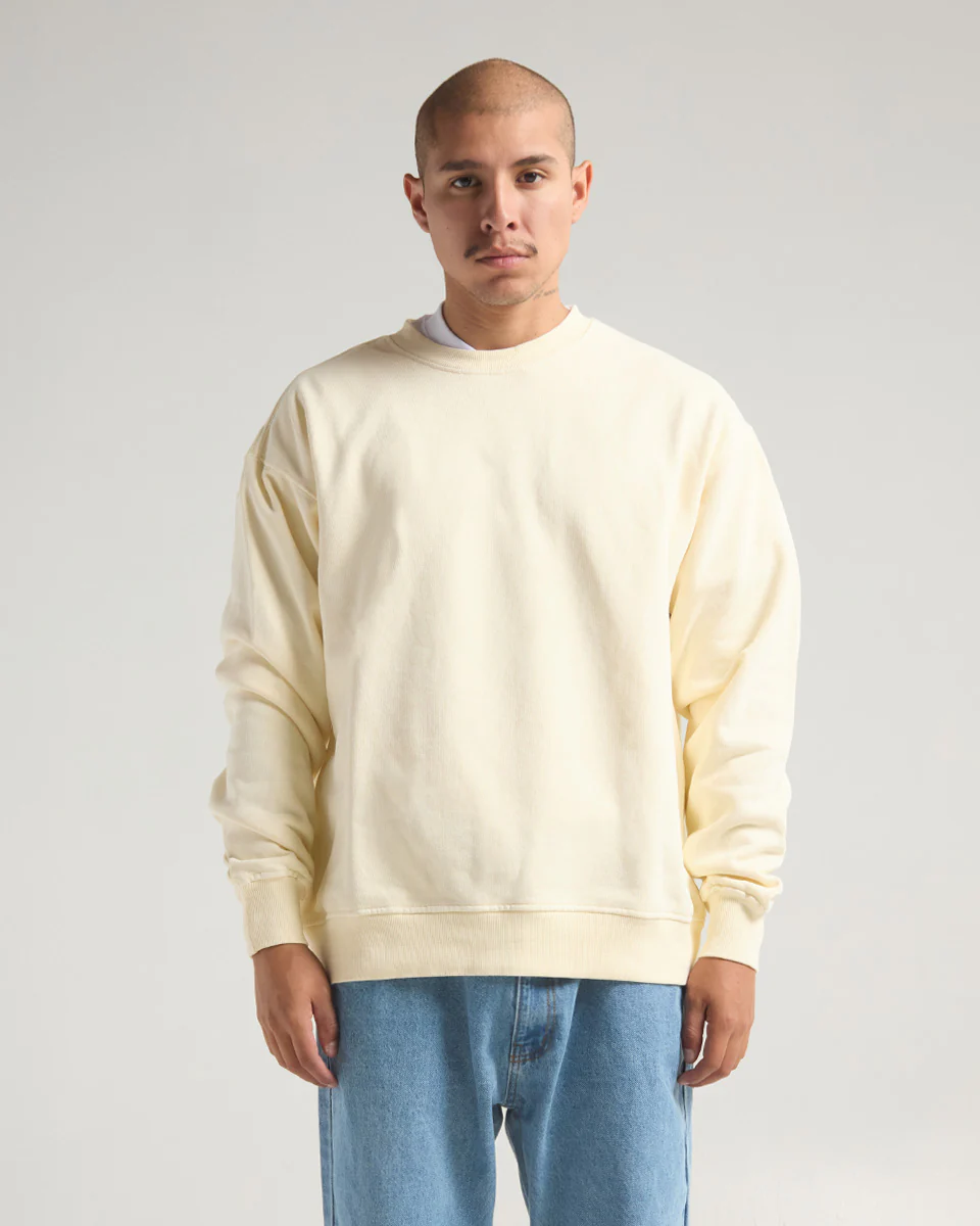 HEAVYWEIGHT GARMENT DYE CREWNECK SWEATER (Vintage Bone)